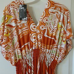 HotsWing "Y" V-Neck Caramel Maxi Dress -XXXL